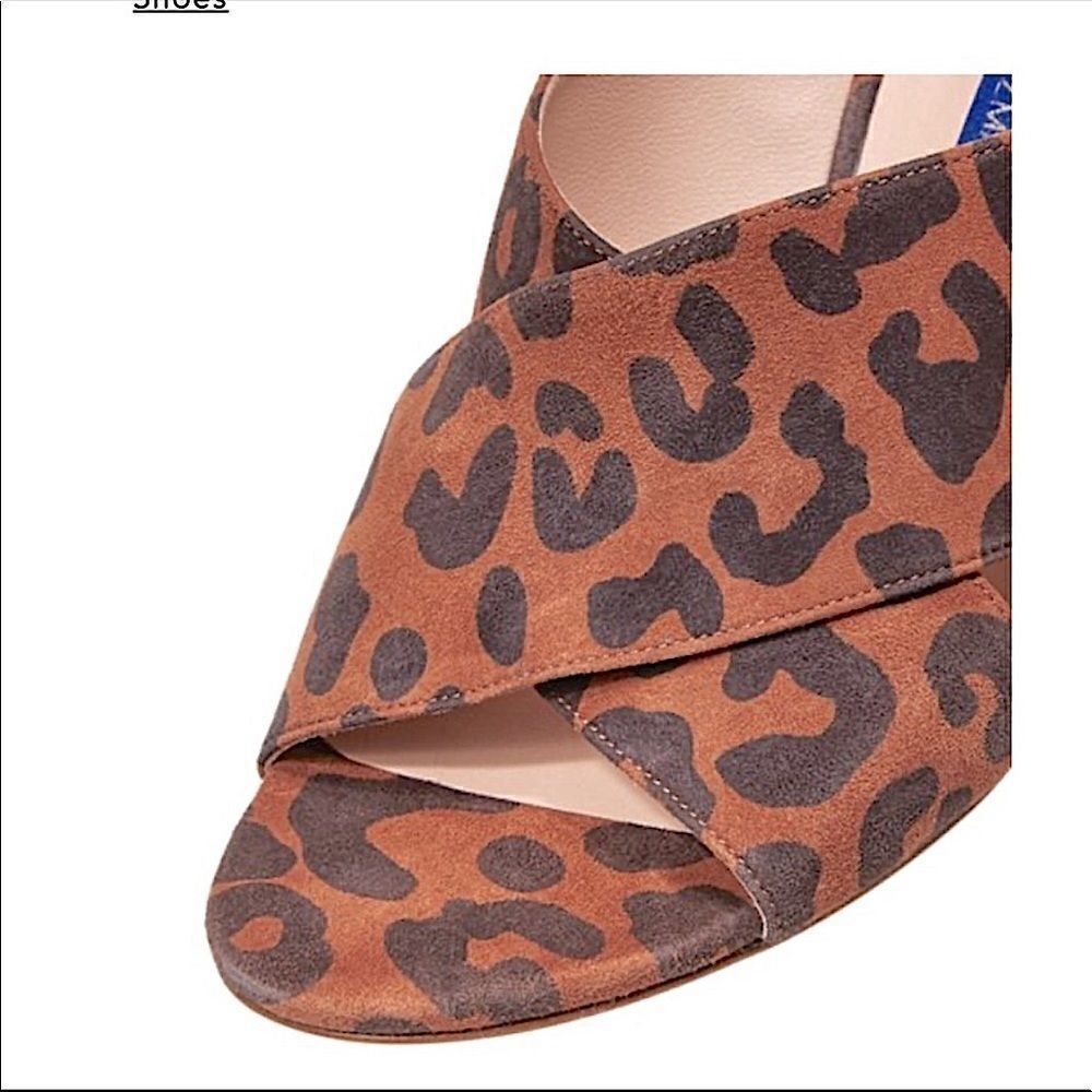 Stuart Weiztman Galene Leather Block Heel Slide N… - image 5